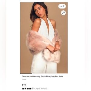 Lulu's Blush Pink Faux Fur Stole